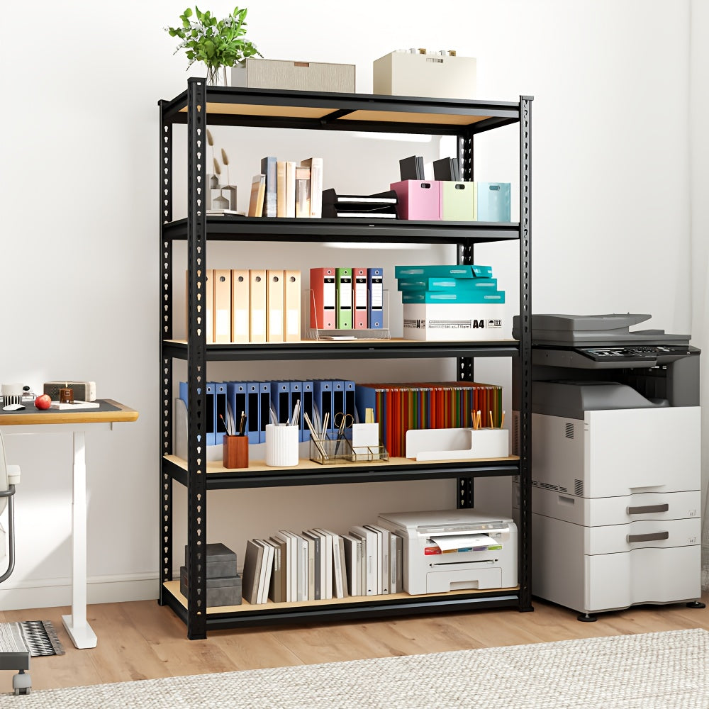72" H Storage Shelves 2000LBS Garage Shelving Heavy Duty Shelving 5 Tier Metal Shelves for Garage Shelves 35.5"W X72"H X 15.8"D, Adjustable Shelving Unit for Basement Pantry Utility Rack Shelf, Office