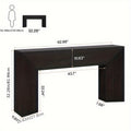 63-Inch Wooden Sofa Table, Console Table, Entryway Table, Hallway Display Stand, Classic Style, Engineered Wood Top, MDF Frame, No Assembly Required, 27" Height, Multi-Functional, for Living Room, Bedroom, Office, Entryway, L
