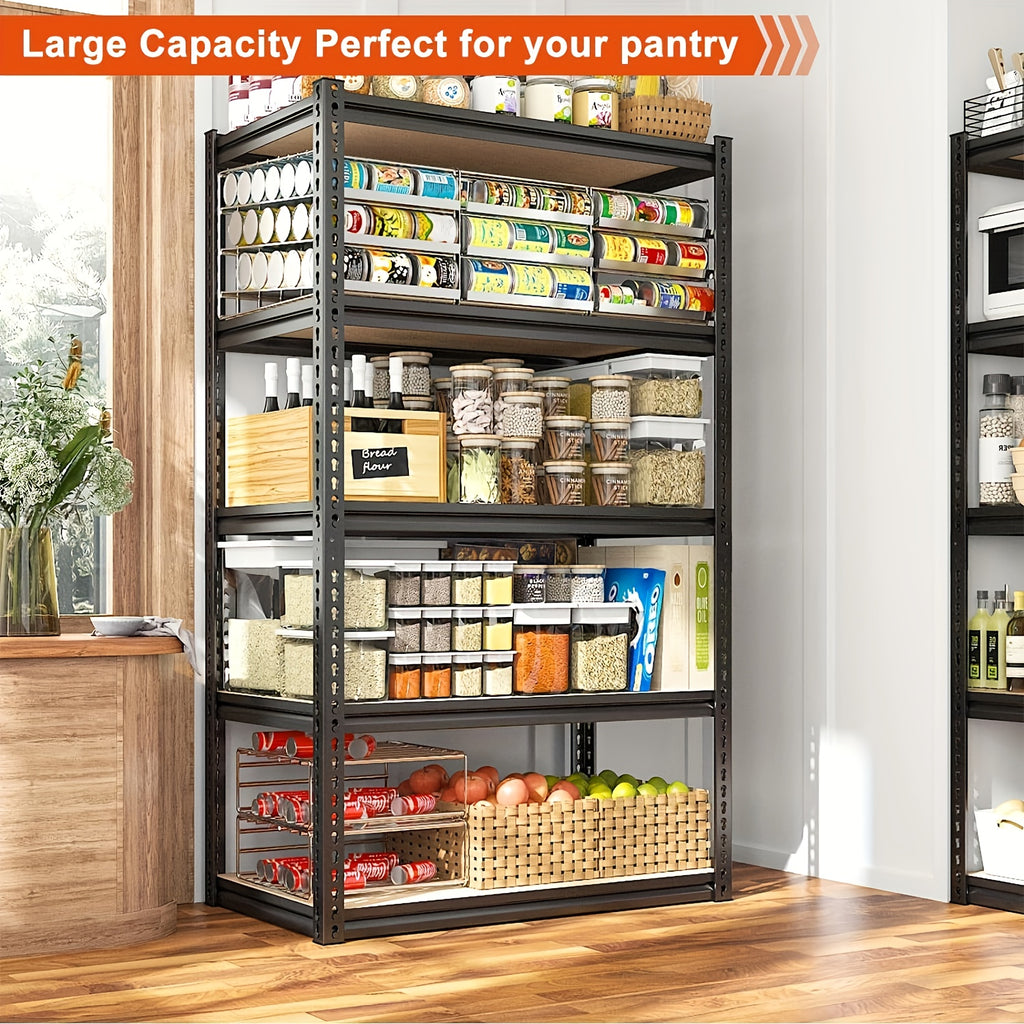 2000LBS Garage Shelving 72''H Storage Shelves Heavy Duty Shelving 5 Tier Metal Shelves For Garage Shelves 35.5"W X72"H X 15.8"D, Adjustable Shelving Unit For Basement Pantry Utility Rack Shelf