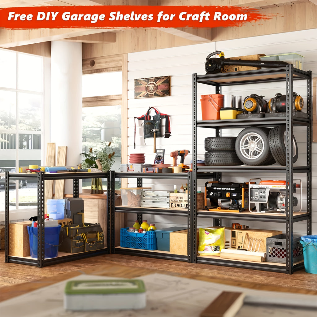 35.51" W X 11.89"D X 72"H Heavy Duty Storage Shelving 5 Tier Utility Rack Shelf, 2000LBS Adjustable Garage Shelves, Storage And Organization Easy To Assemble, Galvanized Steel Shelving Units For Pantry Kitchen, Mens Christmas