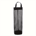 1pc Foldable Mesh Grocery Bag Holder, Breathable Plastic Bag Dispenser, Kitchen Garbage Bag Organizer with Hanging Storage