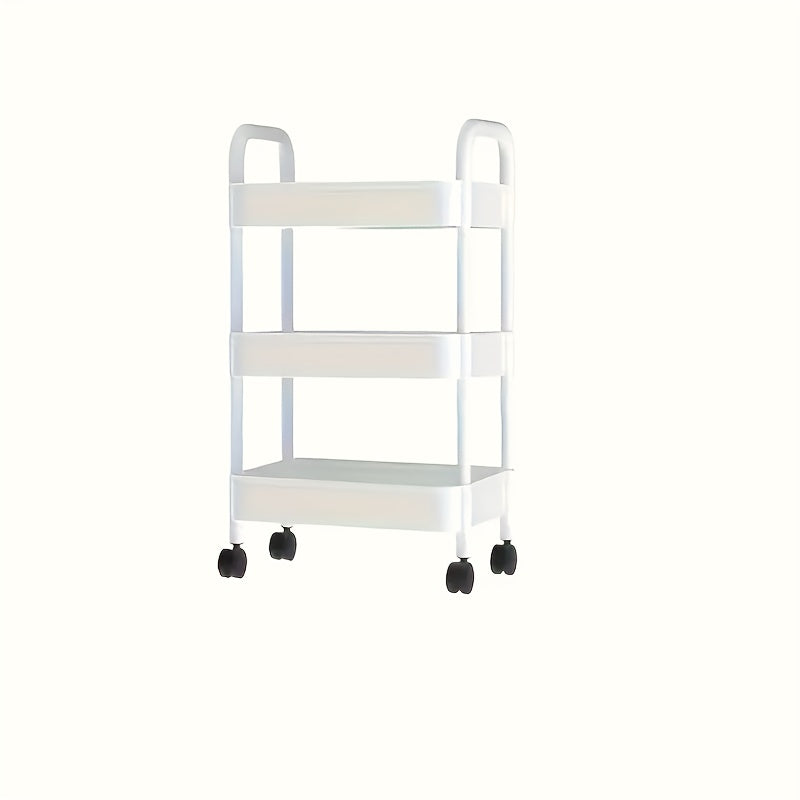 3-Tier Cart with Wheels - Versatile Storage Organizer for Kitchen, Bathroom, Bedroom | Sliding Shelves, Floor Stand, Storage Racks, Shower Caddies