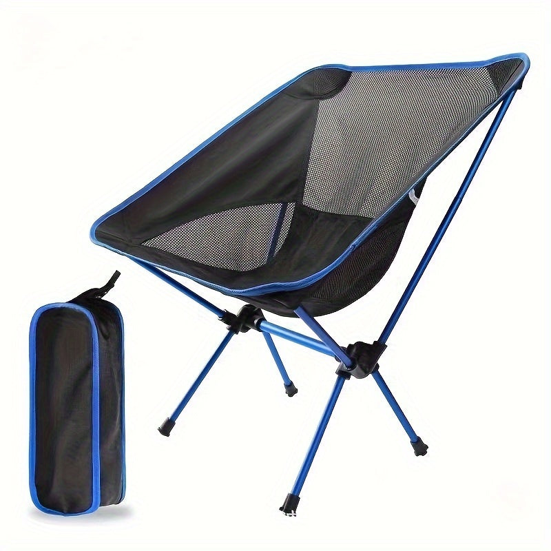 Fiberglass Frame Patio Furniture Set with Leather Table Top - Portable & Easy-to-Clean Reclining Camp Chair and Folding Table for Outdoor Use