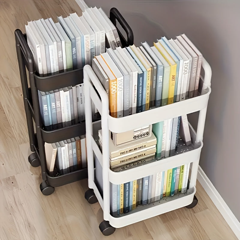 3-Tier Cart with Wheels - Versatile Storage Organizer for Kitchen, Bathroom, Bedroom | Sliding Shelves, Floor Stand, Storage Racks, Shower Caddies