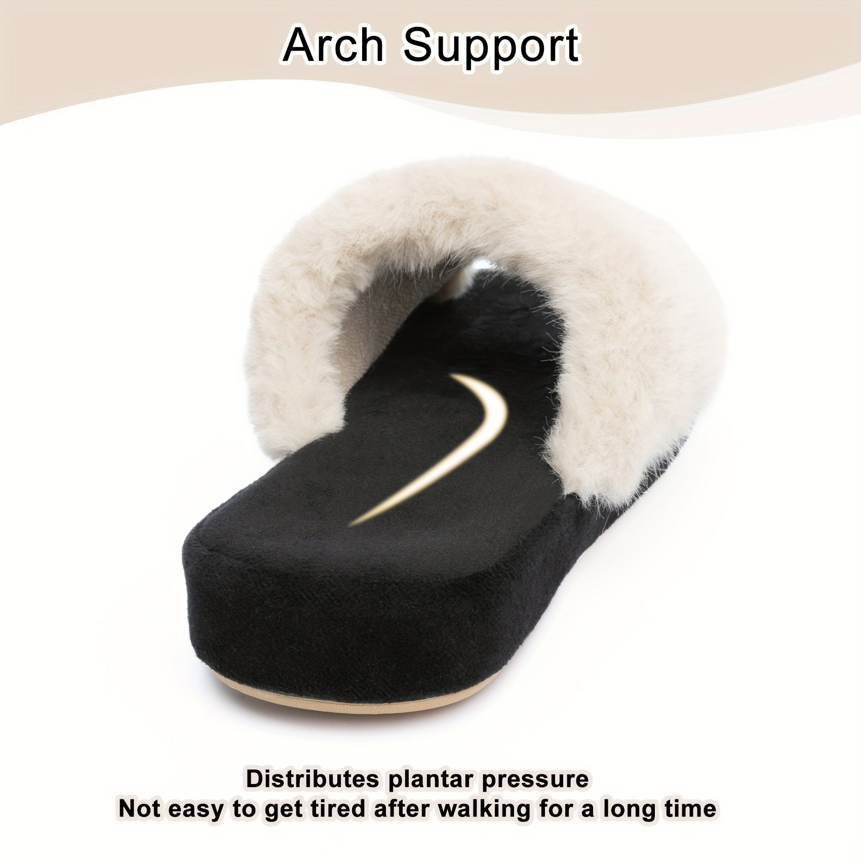Fuzzy Womens Slippers Memory Foam House Slippers For Women Indoor Outdoor With Arch Support Gifts For Mom Her