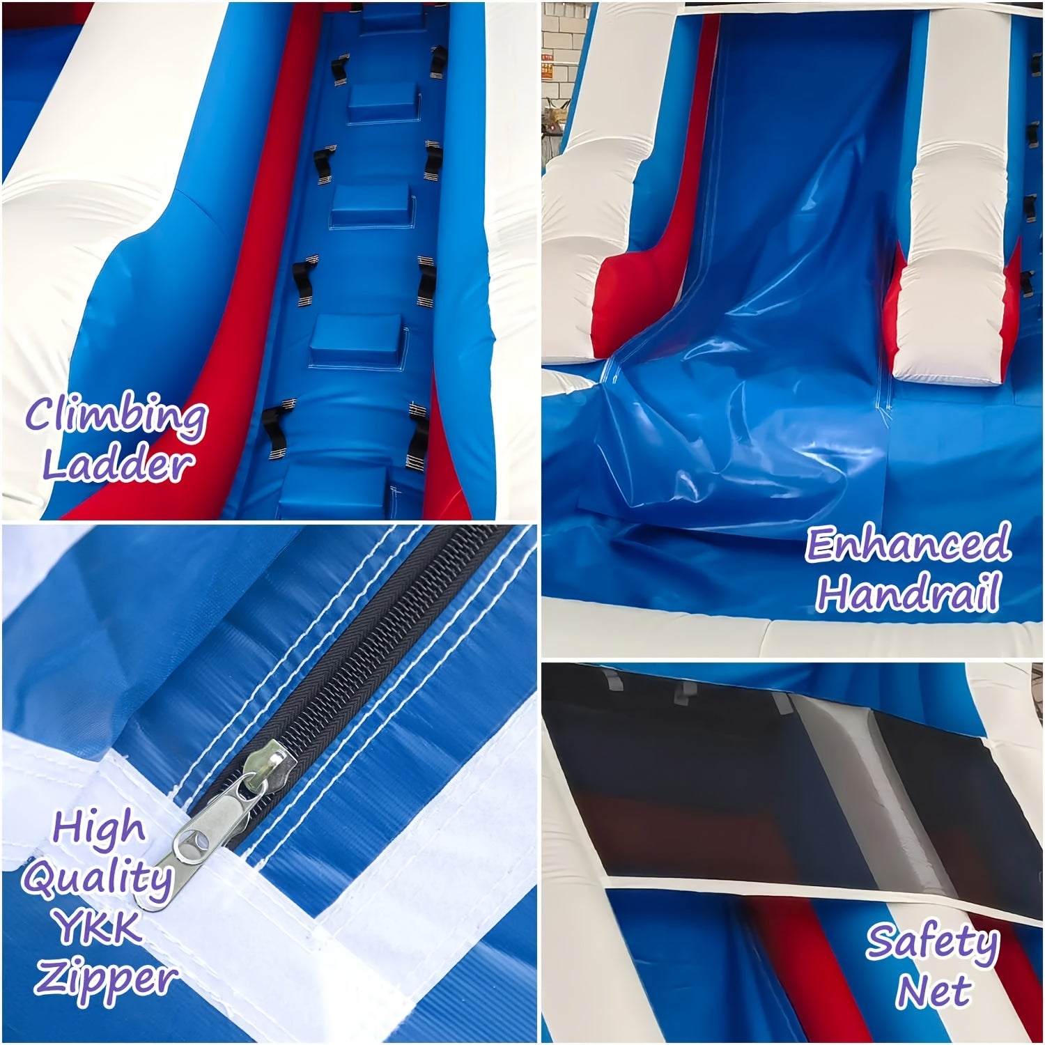 Adult 24-foot Commercial PVC Inflatable Slide Bounce House, Larger Splash Pool And 1100W Power Blower, Backyard Outdoor Patio Furniture With Paddling Pool, Climbing Wall, Christmas And Halloween Gifts