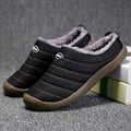 Cozy Fleece-Lined Slippers for Fall & Winter - Soft, Warm Fabric House Shoes with Non-Slip Rubber Sole, Striped Design, Perfect for Indoor & Outdoor Activities, House Slippers