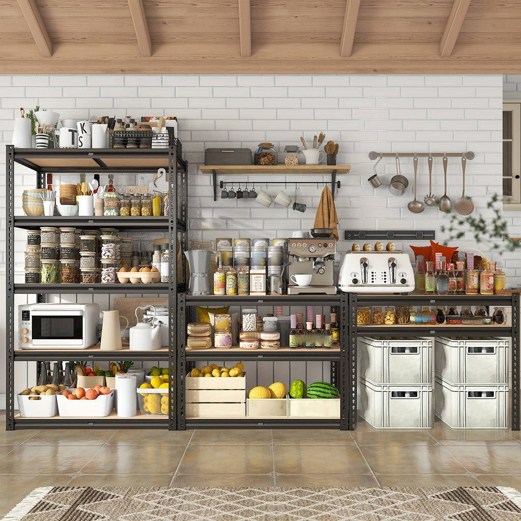 35.5"W X72"H X 15.8"D 5 Tier Metal Shelves for Garage Shelves, 2000LBS Garage Shelving 72''H Storage Shelves Heavy Duty Shelving, Adjustable Shelving Unit for Basement Pantry Utility Rack Shelf, Standing Shelf